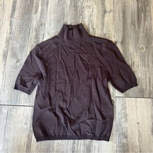L’Academie from REVOLVE Brown 1/4 Sleeve Movk Neck Sweater